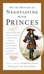 Cover of On the Manner of Negotiating with Princes. 