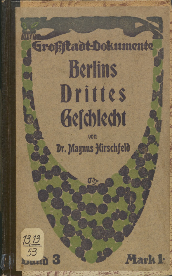 Cover of Berlins Drittes Geschlecht. 