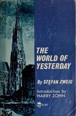 Cover of The World of Yesterday. 