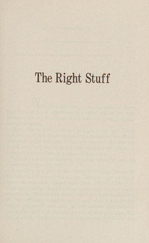Cover of The Right Stuff. 